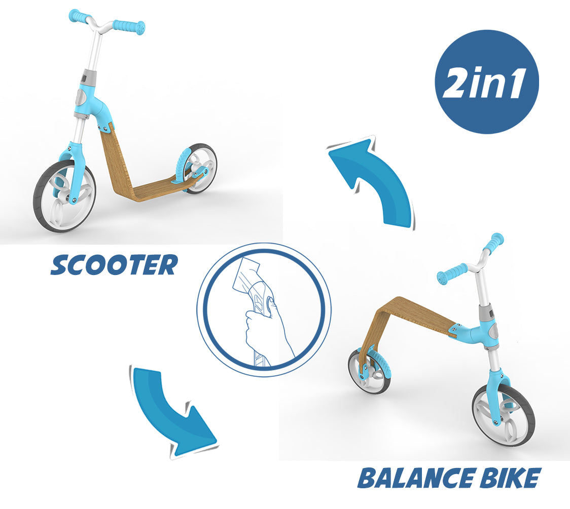 NIPPER 2-In-1 Kids Balance Bike/Scooter